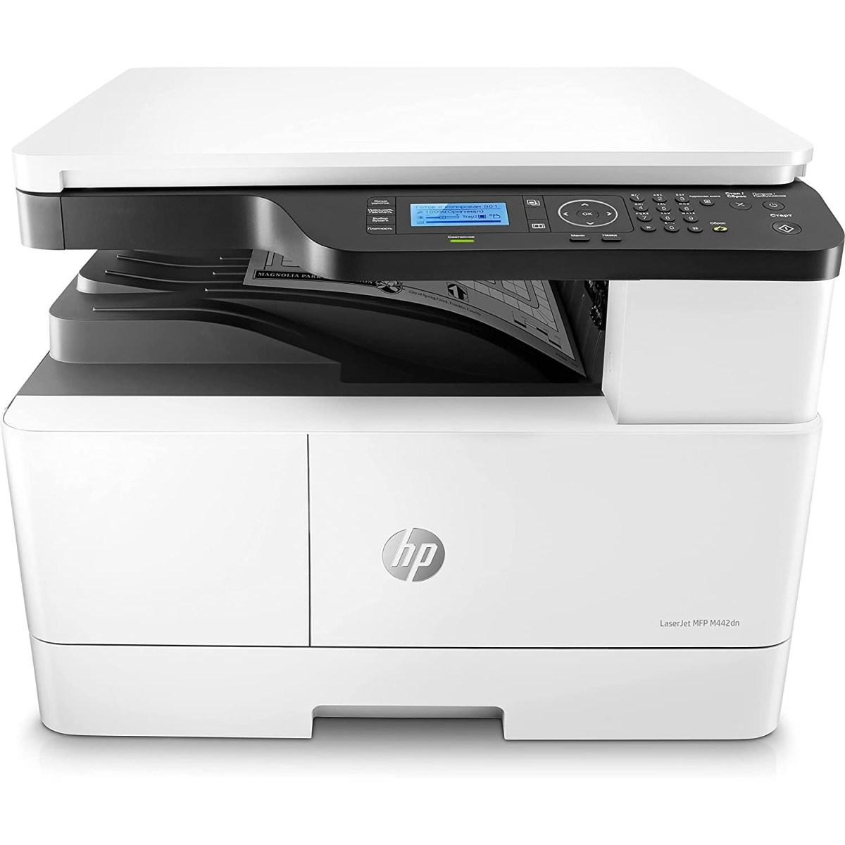 HP LaserJet M442dn 8AF71A, Stampante Multifunzione A4, Stampa Fronte e Retro Automatico in b/n, 24 ppm, Copia, Scansiona, Ethernat, USB, HP Smart, Schermo LCD, No WiFi, No Fax e No