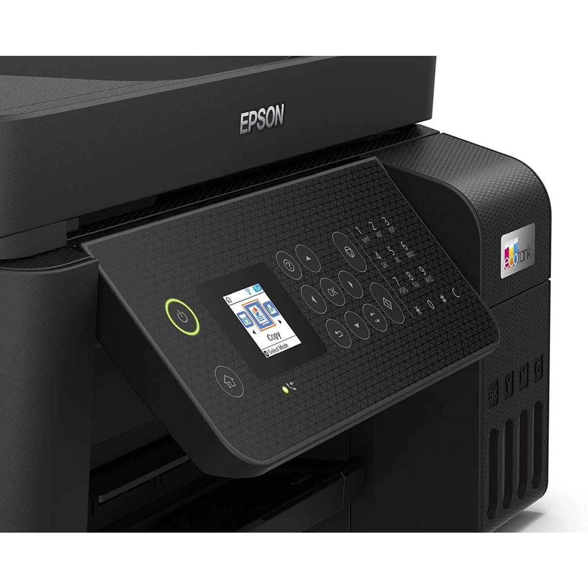 Epson EcoTank ET-4800 stampante Multifunzione A4 (stampa, copia, scansione, fax) ADF, display LDC 3.7cm, USB, Wi-Fi, Wi-Fi Direct, Ethernet, Epson Smart Panel, AirPrint, serbatoi f